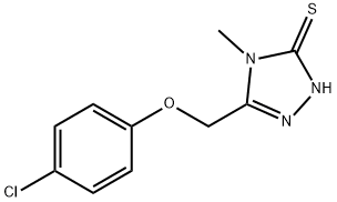 5-[(4-CHLOROPHENOXY)METHYL]-4-METHYL-4H-1,2,4-TRIAZOLE-3-THIOL 구조식 이미지