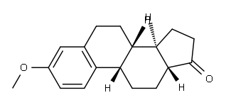 (8R,9S,13R,14R)-3-methoxy-6,7,8,9,11,12,13,14,15,16-decahydrocyclopenta[a]phenanthren-17-one 구조식 이미지