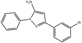 5-(3-BROMO-PHENYL)-2-PHENYL-2H-PYRAZOL-3-YLAMINE Structure