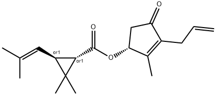 (2-methyl-4-oxo-3-prop-2-enyl-1-cyclopent-2-enyl) 2,2-dimethyl-3-(2-methylprop-1-enyl)cyclopropane-1-carboxylate Structure