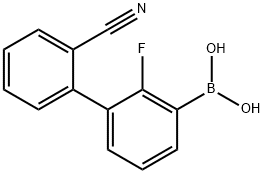 2'-CYANO-2-FLUOROBIPHENYL-3-YLBORONIC ACID Structure