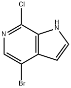 4-bromo-7-chloro-1H-pyrrolo[2,3-c]pyridine 구조식 이미지