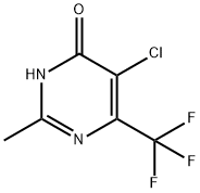 5-클로로-4-하이드록시-2-메틸-6-트리플루오로메틸-피리미딘 구조식 이미지