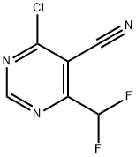 4-CHLORO-5-CYANO-6-DIFLUOROMETHYLPYRIMIDINE Structure