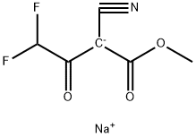 METHYL 2-CYANO-4,4-DIFLUORO-3-HYDROXY-CROTONATE SODIUM SALT Structure