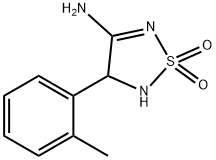 1,2,5-Thiadiazol-3-amine, 4,5-dihydro-4-(2-methylphenyl)-, 1,1-dioxide (9CI) 구조식 이미지