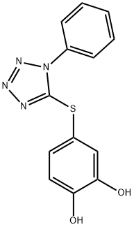 4-[(1-phenyl-1H-tetrazol-5-yl)thio]pyrocatechol Structure