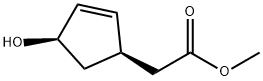 METHYL (1R,4R)-4-(HYDROXYMETHYL)CYCLOPENT-2-ENE-1-CARBOXYLATE Structure