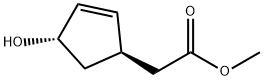 METHYL [(1R,4S)-4-HYDROXYCYCLOPENT-2-EN-1-YL]ACETATE Structure