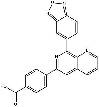 4-(8-(benzo[c][1,2,5]oxadiazol-5-yl)-1,7-naphthyridin-6-yl)benzoic acid 구조식 이미지