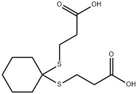 3-[1-(2-carboxyethylsulfanyl)cyclohexyl]sulfanylpropanoic acid 구조식 이미지