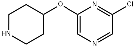 2-클로로-6-(4-피페리디닐록시)피라진 구조식 이미지