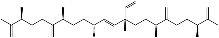 10-Ethenyl-2,3,7,10,13,16,20,21-octamethyl-6,17-bis(methylene)-1,11,21-docosatriene Structure