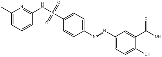 2-Hydroxy-5-[[4-[[(6-Methyl-2-pyridinyl)aMino]sulfonyl]phenyl]azo]benzoic Acid 구조식 이미지