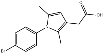 2-[1-(4-bromophenyl)-2,5-dimethyl-pyrrol-3-yl]acetic acid Structure