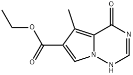 Pyrrolo[2,1-f][1,2,4]triazine-6-carboxylic acid, 1,4-dihydro-5-methyl-4-oxo-, ethyl ester Structure