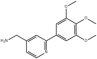 (2-(3,4,5-트리메톡시페닐)피리딘-4-일)메타민 구조식 이미지