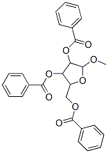 (3,4-디벤조일옥시-5-메톡시-옥솔란-2-일)메틸벤조에이트 구조식 이미지