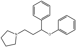 피롤리딘,1-(3-페녹시-3-페닐프로필)- 구조식 이미지