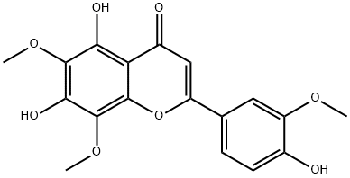 5,7-Dihydroxy-2-(4-hydroxy-3-methoxyphenyl)-6,8-dimethoxy-4H-1-benzopyran-4-one 구조식 이미지