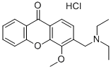 3-(디에틸아미노)메틸-4-메톡시-9-크산톤하이드로클로라이드 구조식 이미지