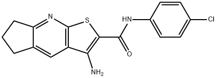 3-amino-N-(4-chlorophenyl)-6,7-dihydro-5H-cyclopenta[b]thieno[3,2-e]pyridine-2-carboxamide 구조식 이미지