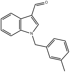 1-(3-METHYLBENZYL)-1H-INDOLE-3-CARBALDEHYDE 구조식 이미지