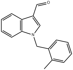 1-(2-메틸벤질)-1H-인돌-3-카발데하이드 구조식 이미지