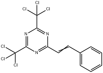 4,6-Bis-(trichloromethyl)-2-styryl-1,3,5-triazine Structure