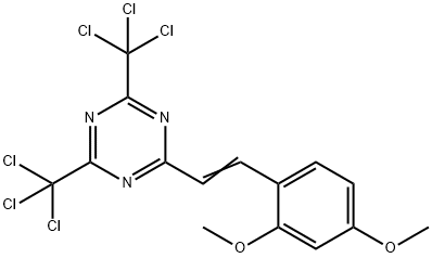 2-(2,4-DIMETHOXYSTYRYL)-4,6-BIS(TRICHLOROMETHYL)-1,3,5-TRIAZINE Structure