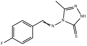 4-[(4-FLUOROPHENYL)METHYLIDENEAMINO]-5-METHYL-2H-1,2,4-TRIAZOLE-3(4H)-THIONE Structure