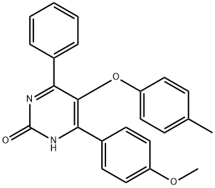 5-(4-Methylphenoxy)-4-phenyl-6-(4-methoxyphenyl)-2(1H)-pyrimidinone 구조식 이미지