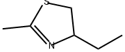 4-에틸-2-메틸-4,5-디히드로티아졸 구조식 이미지