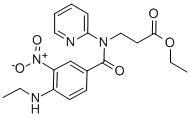 ETHYL N-[4-(METHYLAMINO)-3-NITROBENZOYL]-N-PYRIDIN-2-YL-SS-ALANINATE Structure