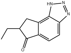 Indeno[4,5-d]triazol-6(1H)-one, 7-ethyl-7,8-dihydro- (9CI) Structure