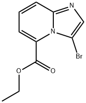 에틸3-브로모H-이미다조[1,2-a]피리딘-5-카르복실레이트 구조식 이미지