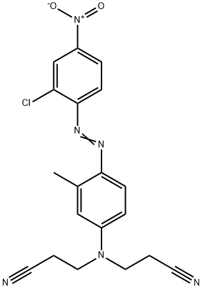 3,3'-[[4-[(2-chloro-4-nitrophenyl)azo]-3-methylphenyl]imino]bispropiononitrile 구조식 이미지