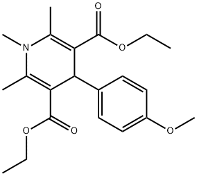 1,4-디히드로-4-(4-메톡시페닐)-1,2,6-트리메틸-3,5-피리딘디카르복실산디에틸에스테르 구조식 이미지