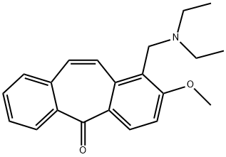 1-(Diethylamino)methyl-2-methoxy-5H-dibenzo[a,d]cyclohepten-5-one Structure