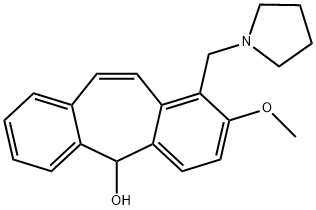 2-메톡시-1-피롤리지노메틸-5H-디벤조[a,d]시클로헵텐-5-올 구조식 이미지