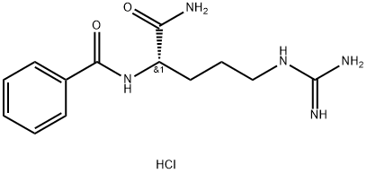 N-ALPHA-BENZOYL-L-ARGININAMIDE HYDROCHLORIDE 구조식 이미지