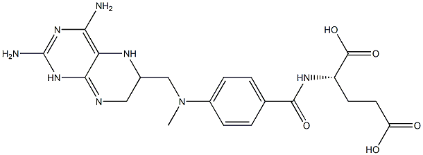 (2S)-2-[[4-[(2,4-diamino-5,6,7,8-tetrahydropteridin-6-yl)methyl-methyl -amino]benzoyl]amino]pentanedioic acid 구조식 이미지