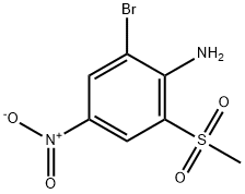 2-브로모-6-(메실)-4-니트로아닐린 구조식 이미지