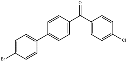 4-(p-bromophenyl)-4'-chlorobenzophenone  Structure