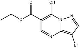 에틸3-브로Mo-7-하이드록시피라졸로[1,5-a]피리미딘-6-카복실레이트 구조식 이미지