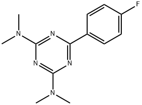 6-(4-플루오로페닐)-N,N,N',N'-테트라메틸-1,3,5-트리아진-2,4-디아민 구조식 이미지