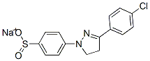 나트륨p-[3-(p-클로로페닐)-4,5-디히드로-1H-피라졸-1-일]벤젠술피네이트 구조식 이미지