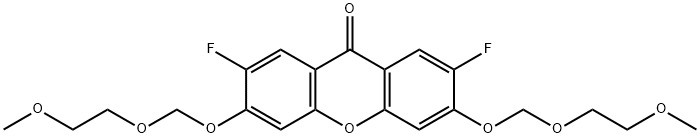 2,7-Difluro-3,6-bis[(2-methoxyethoxy)-methoxy]-9H-xanthen-9-one Structure