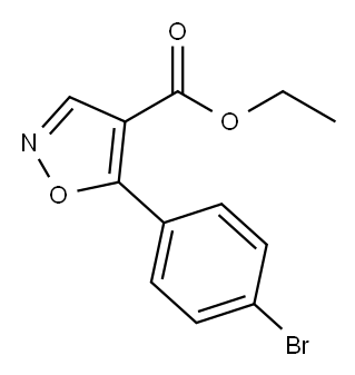 ETHYL-5-(4-BROMOPHENYL)-ISOXAZOLE-4-CARBOXYLATE Structure