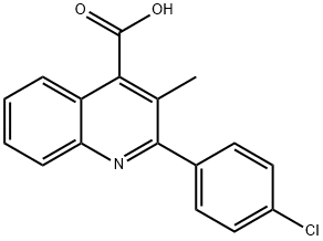 2-(4-CHLORO-PHENYL)-3-METHYL-QUINOLINE-4-CARBOXYLIC ACID Structure